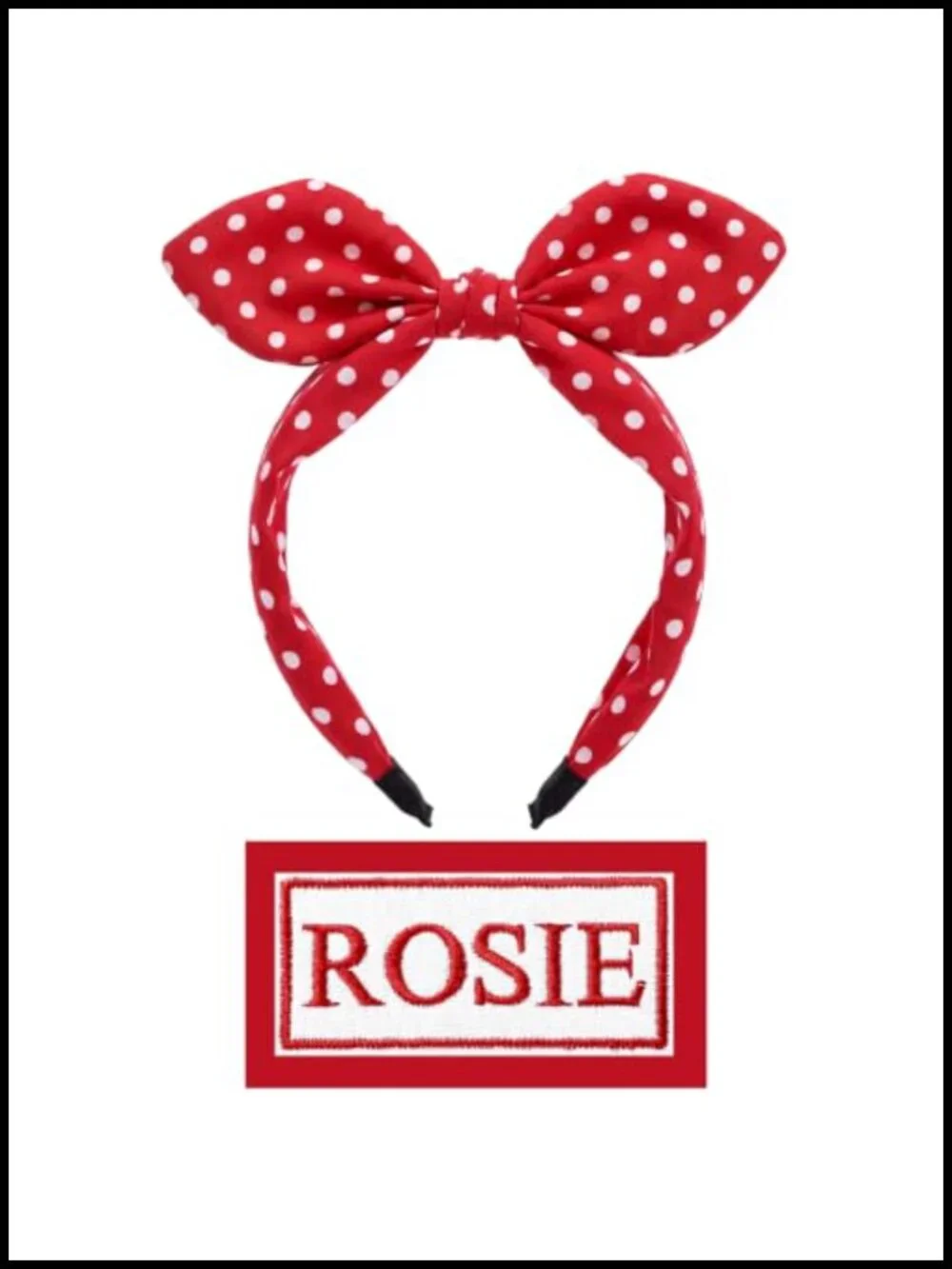 Halloween Rosie Costume Headband & Patch Set